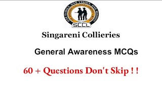 Singareni Collieries Jobs Model Questions : General Awareness MCQs @VidyaTv3 #singareni #sccljobs