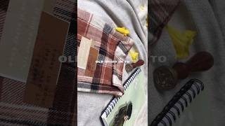 പഴയ shirt കൊണ്ട് ഒരു journal book sleeve #short #shorts #shortvideo #shortsvideo #aesthetic #craft