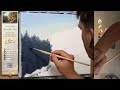 acrylic painting tutorial step by step `touch of light` №21 Осенний пейзаж АКРИЛОМ пошагово №21