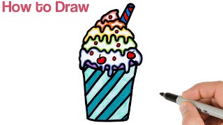 How to Draw Milkshake | Food Drawings