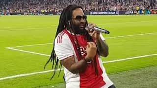 Bob Marley’s son singing ‘Three Little Birds’ with Ajax fans