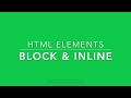 HTML elements Inline and Block Level Elements