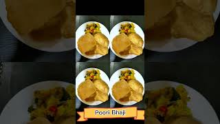 Easy way of making poori bhaji 😋puri Aloo bhaji curry hotel style bhaji #poori masala #bhaji #shorts