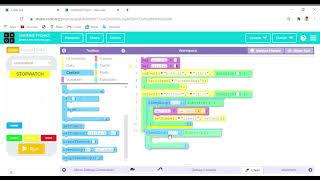 Making a stopwatch on code org