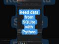 Read data from SQLite with Python