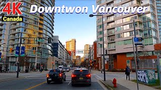 🇨🇦【4K UHD】Downtown East End Driving Tour. Vancouver Canada Feb 2022