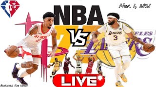 🏀 HOUSTON ROCKETS @ LA LAKERS | NBA LIVE SCOREBOARD | Basketball King Iverson