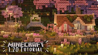 Minecraft Cherry Grove Cottage Tutorial | Cottagecore Cherry Blossom House [World Download]