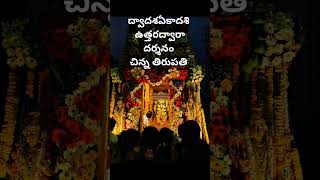 చిన్న వెంకన్న ఉత్తరద్వారా దర్శనం #viral #tirumala #tirupati #dwarakathirumala #devotionalsongs #love