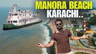 Manora Beach Karachi | Ship Travelling in Sea