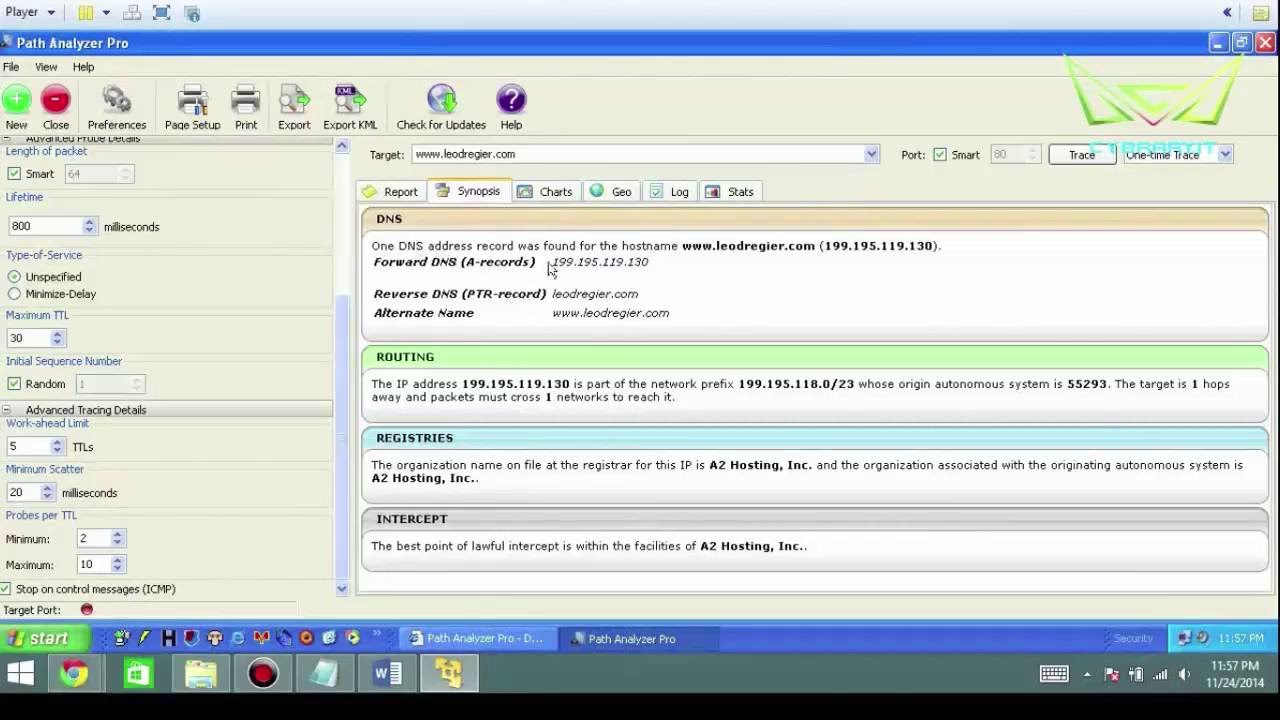 CEH Module 02 Footprinting : Path Analyzer Pro Lab - YouTube