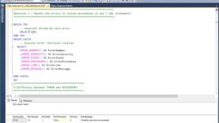 6 Demo SQL Error handling