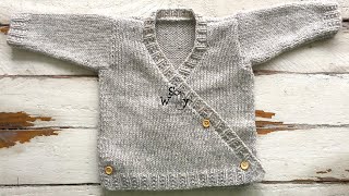 Baby Kimono knitting pattern (Cardigan, Jacket) - Part 1 - So Woolly