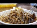 찐이야! 2000원 짜장면! 광명시장 우동, Boxer Made Black Bean Sauce Noodles / 한국 길거리 음식 / Korean Street Food - 4K