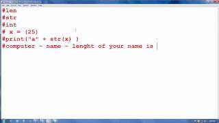 Python tutorial in Hindi 14 : len() , int() , str() function