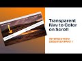 Transparent Nav to Background Color Nav on Scroll with Javascript (Intersection Observer API, Part1)