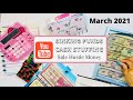 CASH STUFFING | SINKING FUNDS | SIDE HUSTLE YOUTUBE PAYCHECK |  SMALL YOUTUBER | MARCH 2021