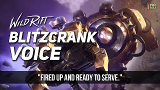 Blitzcrank Voice Quotes/Audio In Wild Rift | Blitzcrank All Voice Lines [English] LOL Wild Rift