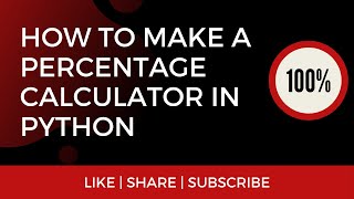 Percentage Calculator in Python