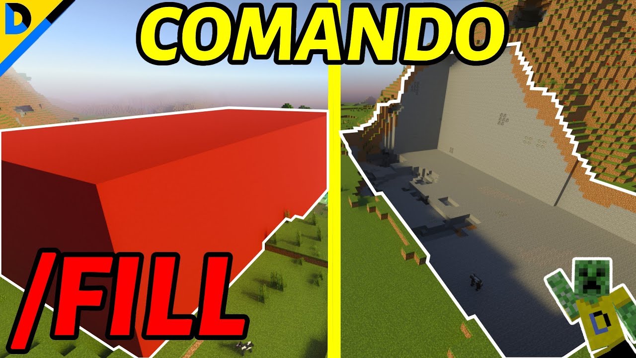 COMO RELLENAR Y QUITAR BLOQUES CON COMANDO "FILL" EN MINECRAFT ...