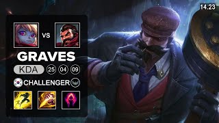 Graves vs Poppy Jungle - KR Challenger - Patch 14.23 Season 14