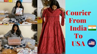 India to USA Courier price| ఇండియా నుండి ఏం వచ్చిందో చూడండి | పుట్టినిల్లు Haul | Telugu Pilla