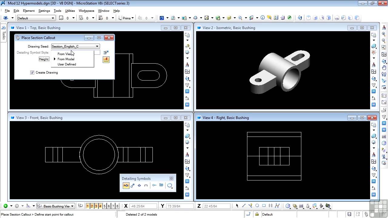 Bentley MicroStation V8i 3D Tutorial | Hypermodels - Part 1 - YouTube