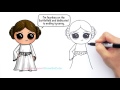 how to draw star wars princess leia cute step by step easy carrie fisher