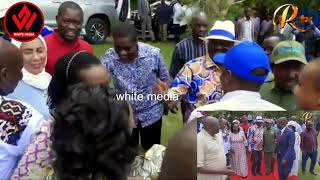 See how Raila Odinga and Martha Karua arrived at Yatta Farm and received by Kalonzo Musyoka.
