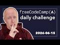 Number Sort - 2026-06-15 - FreeCodeCamp Daily Challenge #freecodecamp #dailychallenge