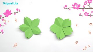 Steps In Making Origami Cherry Blossom