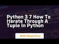 Python 3 7 how to iterate through a tuple in python