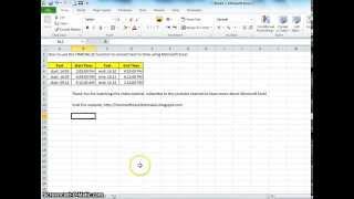 00107 - How To Use The TIMEVALUE Function To Convert Text To Time Using Microsoft Excel