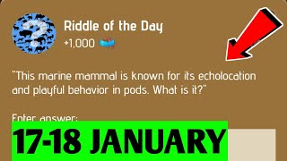 Riddle Of The Day Zoo 17 January | Zoo Riddle Of The Day 17 January | Riddle Of The Day Code Zoo