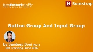 Bootstrap Tutorial - Button Group and Input Group Components