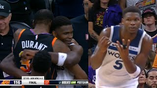 Anthony Edwards shares moment with Kevin Durant and holds up 4-0 after sweeping Suns