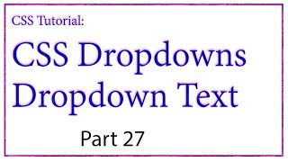 css Dropdown Text hindi | CSS Tutorial: Creating a Navigation Menu