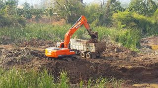 EP:3รถขุดดูซานแพ็คคู่ DOOSAN DX200A ลุยงานขุดลอกหน้าสะพาน อ.ภักดีชุมพล จ.ชัยภูมิ โทร.065-4196588