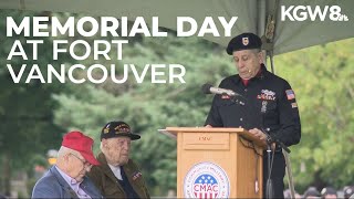 Memorial Day ceremony at Fort Vancouver draws crowds paying tribute to fallen soldiers