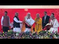 glance of pm modi arrival at iskon temple inauguration एशिया के दूसरे इस्कॉन मंदिर का महालोकार्पण