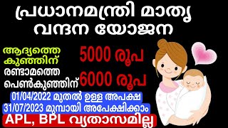 അമ്മമാർക്ക് 6000 രൂപ ധനസഹായം #pradhan mantri matru vandana yojana