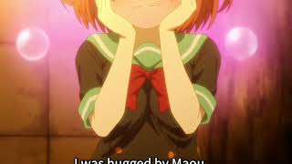 Chiho acts like baby by getting hugged my Maou | [ Hataraku Maou-sama!! ]