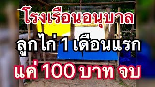 โรงเรือนอนุบาลลูกไก่ง่ายๆ จบแค่100 บาท