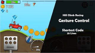Hill Climb Racing Gesture Control | Shortest Code Tutorial | Opencv | CVzone | Python Project | 2022