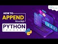 How to Append to a File using Python 🐍 | Python Program [English]