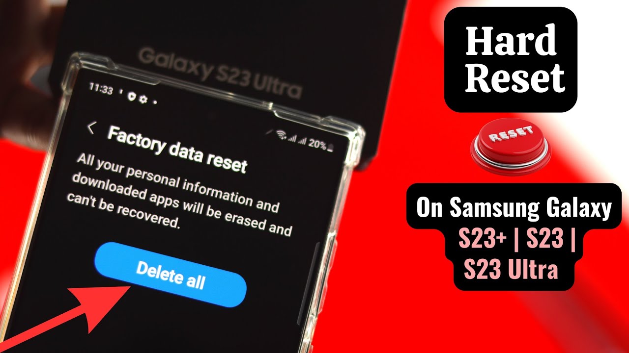 How To Factory Reset Samsung Galaxy S23 Ultra, Plus [HARD RESET] - YouTube