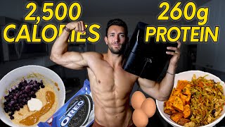 HIGH Protein 2500 Calorie Full Day of Eating to Build Lean Muscle!