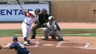 MIL@MIN: Rosario's double gets Twins on the board