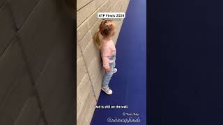 2023 vs 2024. Daniil Medvedev's daughter is happy to see Dad on the wall again at the ATP Finals