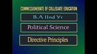 CCE || Political Science - Directive Principles || LIVE With K. Mallesham